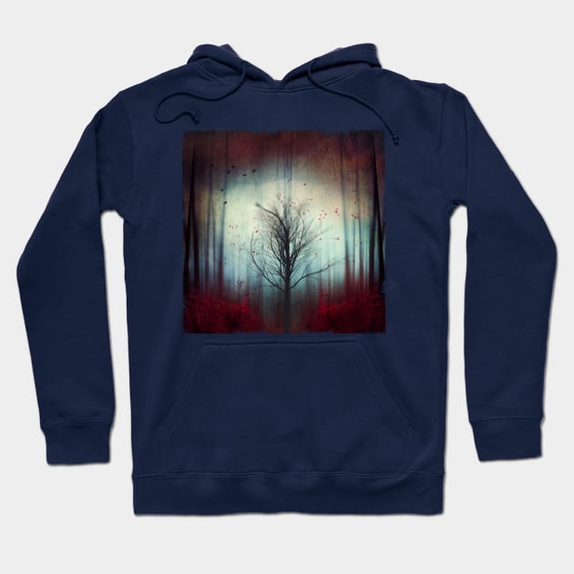 disorientation and change - lone tree abstract Hoodie by DyrkWyst